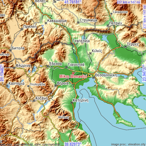 Topographic map of Mikró Monastíri