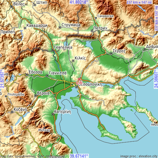 Topographic map of Lití