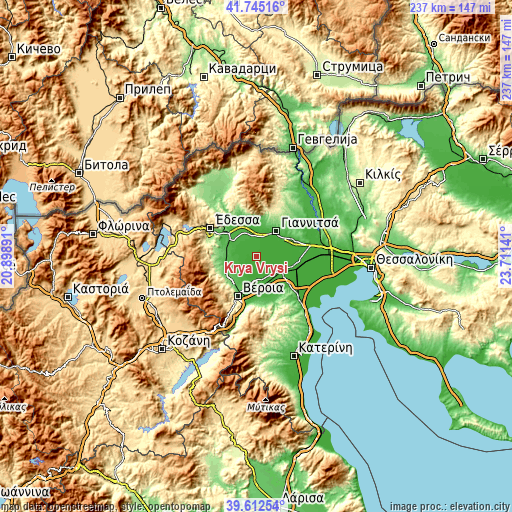 Topographic map of Krýa Vrýsi
