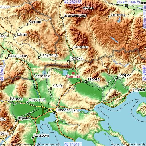 Topographic map of Koímisi