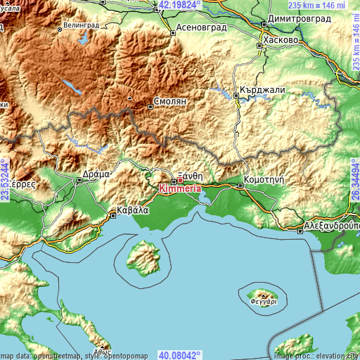 Topographic map of Kimméria