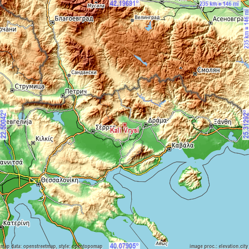 Topographic map of Kalí Vrýsi