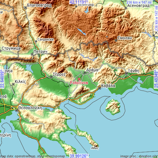 Topographic map of Fotolívos