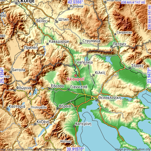 Topographic map of Axioúpoli