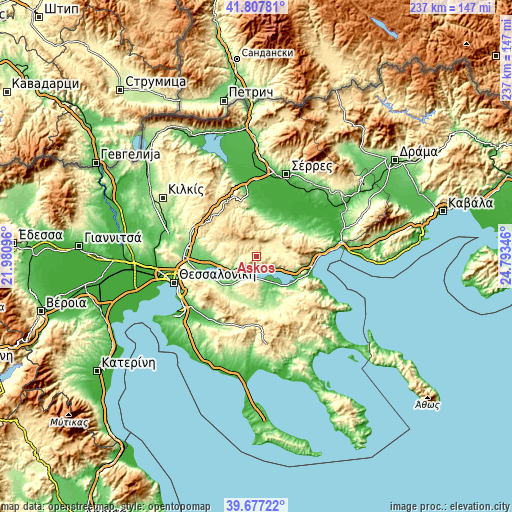 Topographic map of Askós