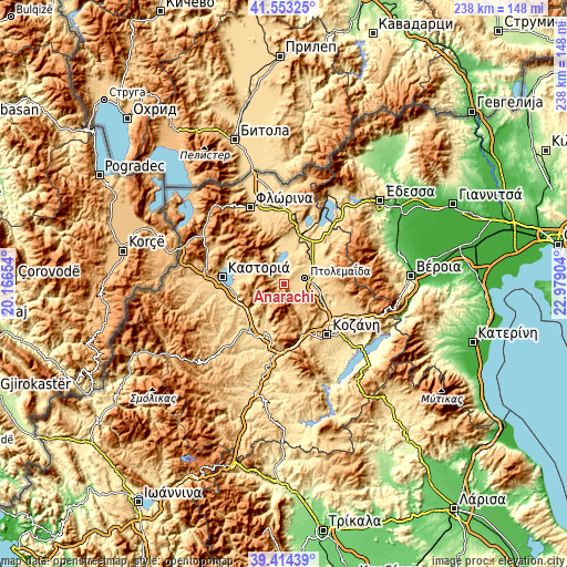 Topographic map of Anaráchi