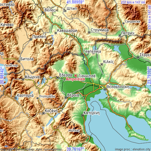 Topographic map of Ampeleíes