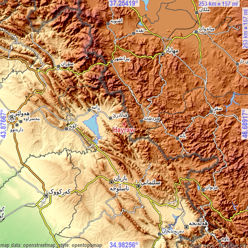 Topographic map of Hayraw