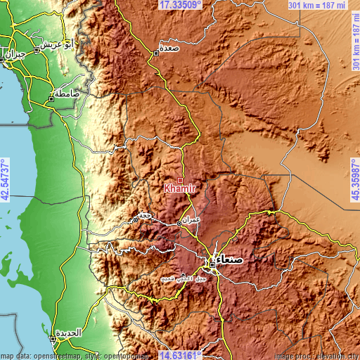 Topographic map of Khamir