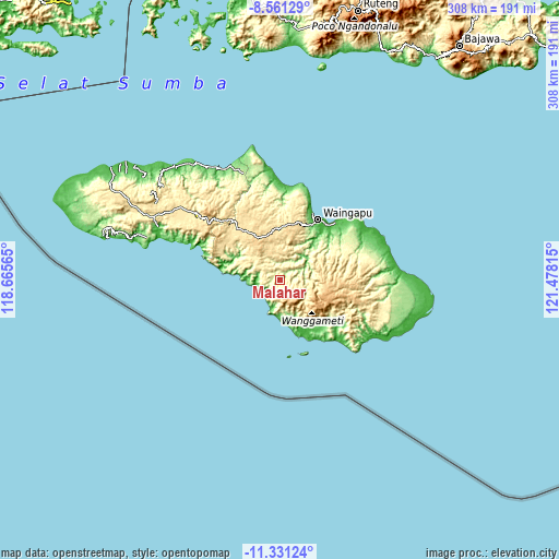 Topographic map of Malahar