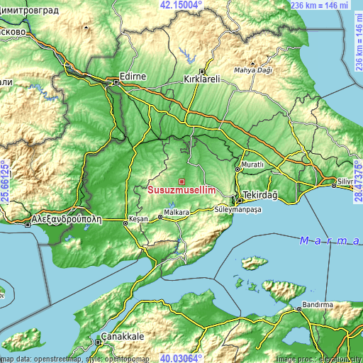 Topographic map of Susuzmüsellim