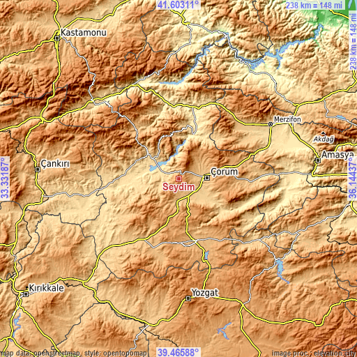 Topographic map of Seydim