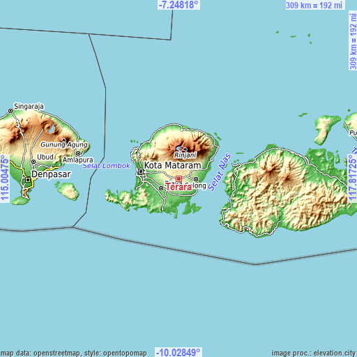 Topographic map of Terara