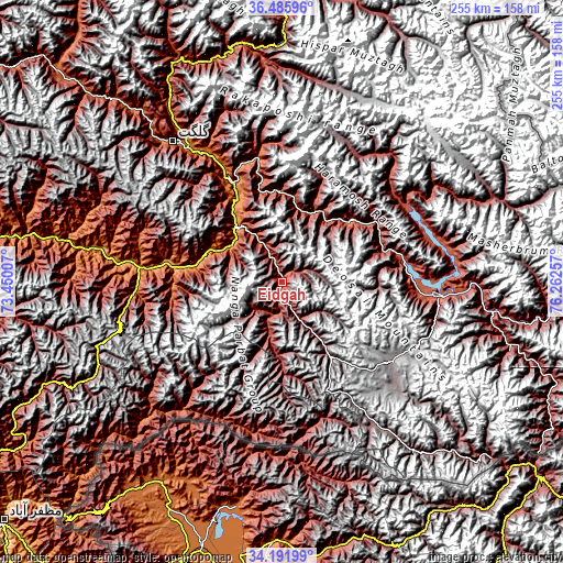 Topographic map of Eidgah