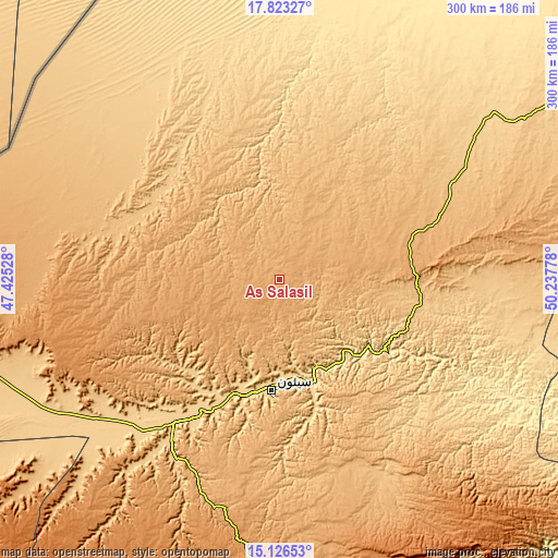 Topographic map of As Salāsil
