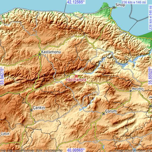 Topographic map of Hacıhamza