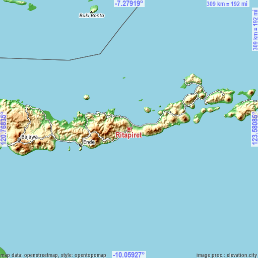 Topographic map of Ritapiret