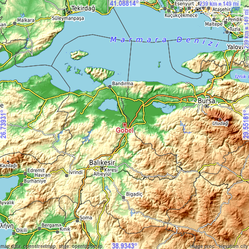 Topographic map of Göbel