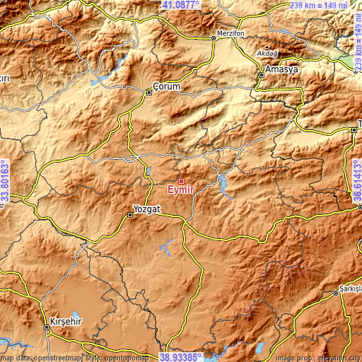 Topographic map of Eymir