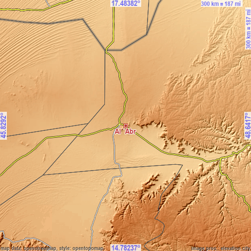 Topographic map of Al ‘Abr