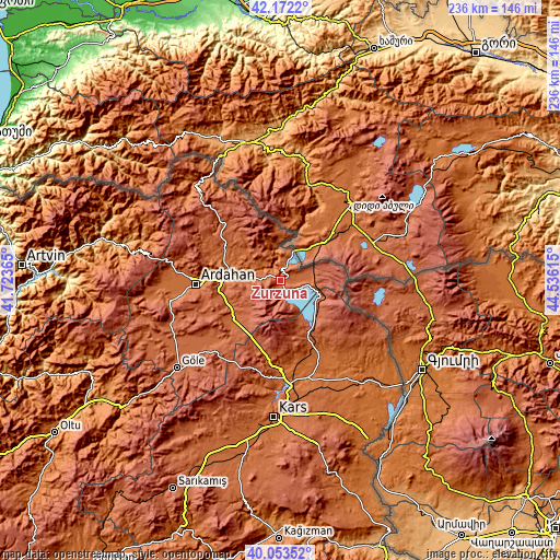 Topographic map of Zurzuna