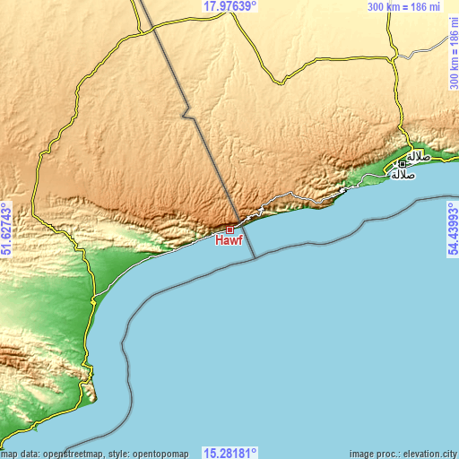 Topographic map of Ḩawf