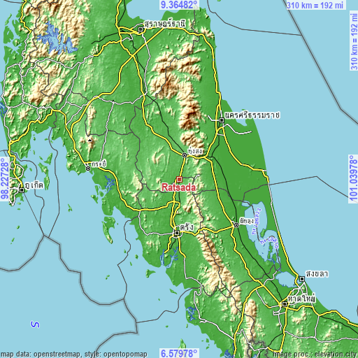 Topographic map of Ratsada