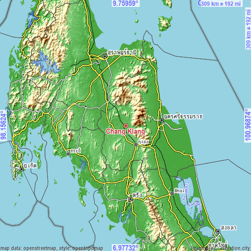 Topographic map of Chang Klang