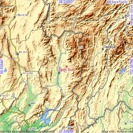 Topographic map of Santi Suk