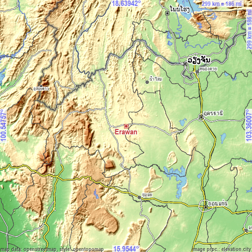 Topographic map of Erawan