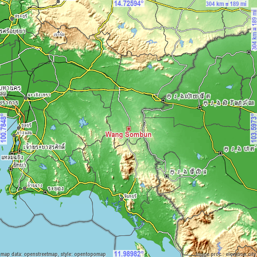 Topographic map of Wang Sombun