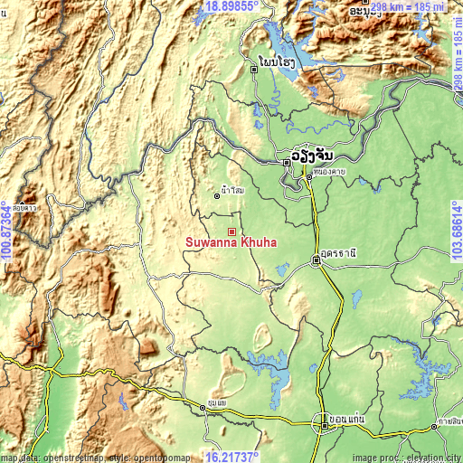 Topographic map of Suwanna Khuha