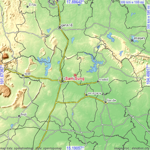 Topographic map of Sam Sung