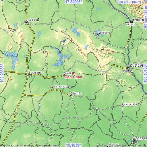 Topographic map of Don Chan