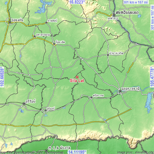 Topographic map of Sila Lat