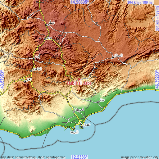 Topographic map of Ḩabīl al Jabr