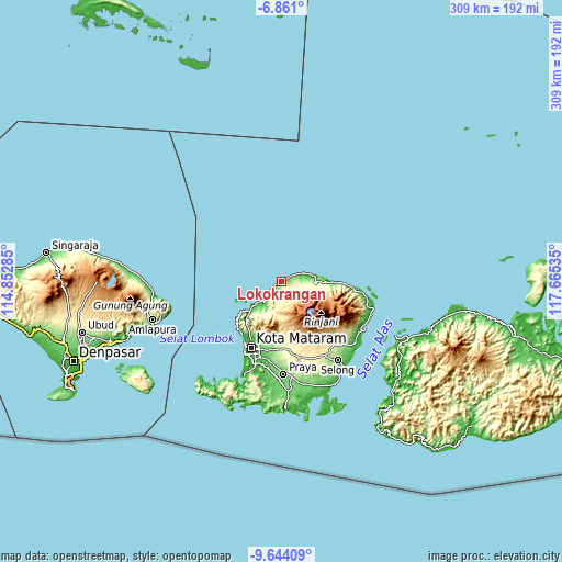 Topographic map of Lokokrangan