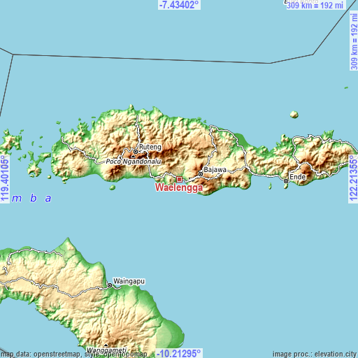 Topographic map of Waelengga