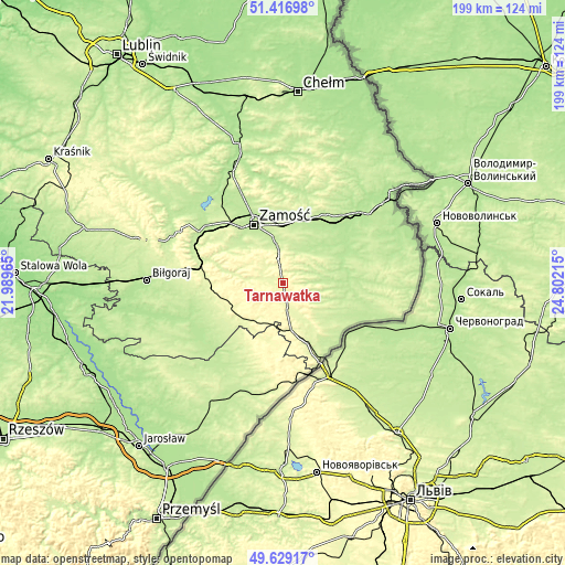 Topographic map of Tarnawatka