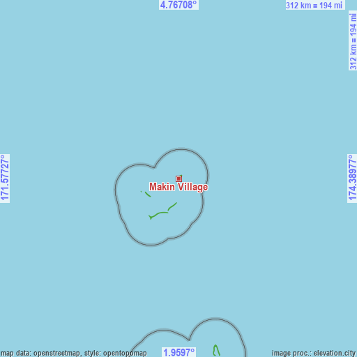 Topographic map of Makin Village