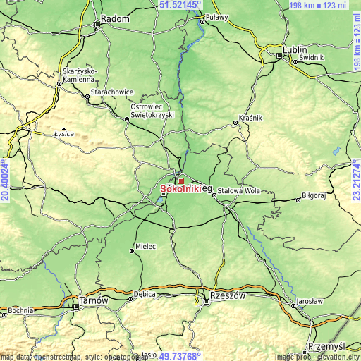 Topographic map of Sokolniki