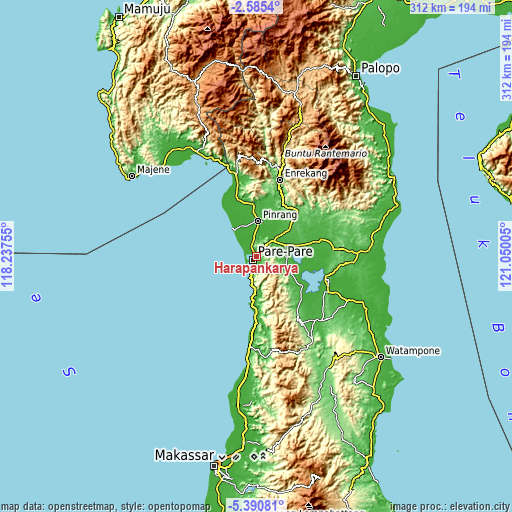 Topographic map of Harapankarya