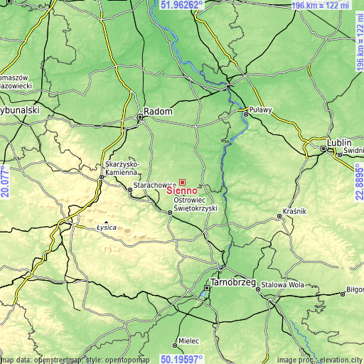 Topographic map of Sienno