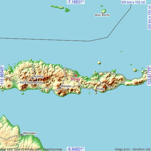 Topographic map of Mbay