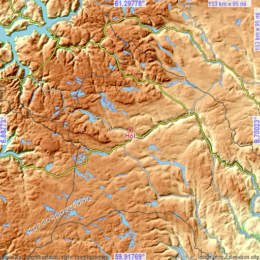 Topographic map of Hol