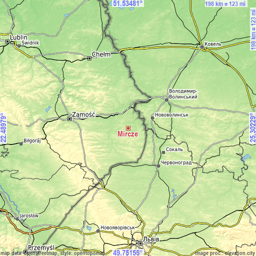 Topographic map of Mircze