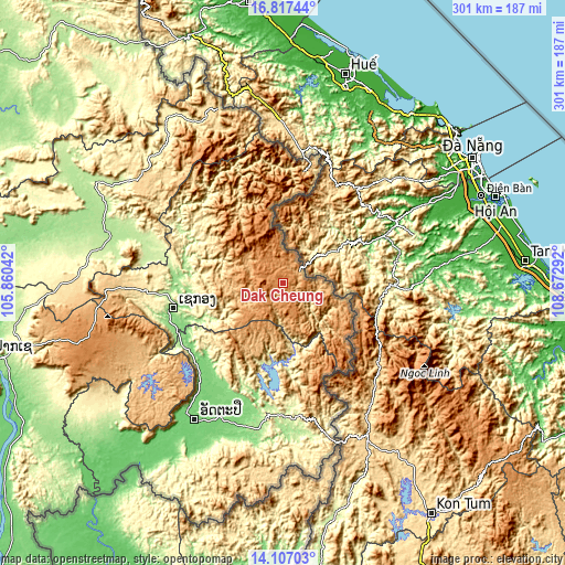 Topographic map of Dak Cheung