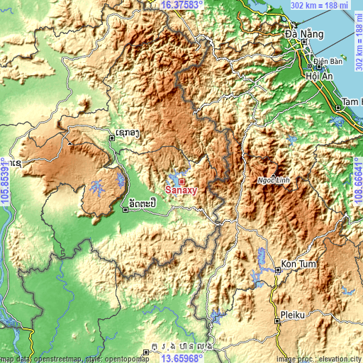 Topographic map of Sanaxy