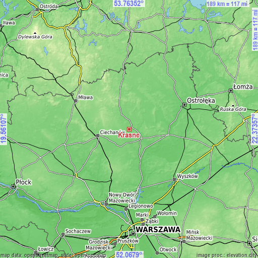 Topographic map of Krasne