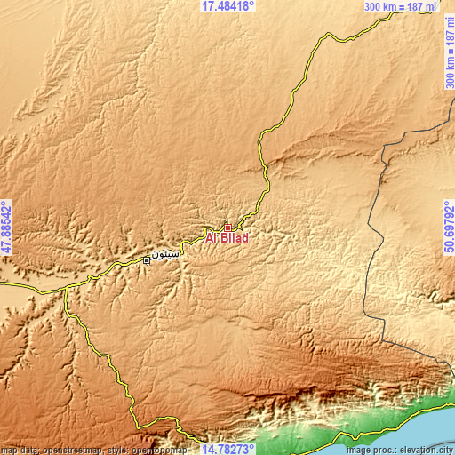 Topographic map of Al Bilād